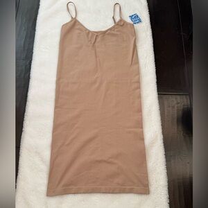 NWT Free People Seamless Nude Mini Slip Size M/L